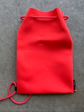 triangl swimwear Neoprene Pouch with Black Tag wet suit bag Pack Neon
